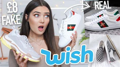 TRYING FAKE DESIGNER SHOES FROM WISH REAL VS FAKE! 